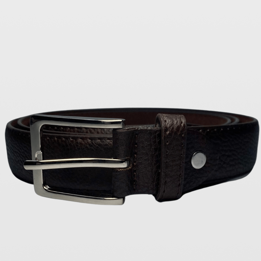 Cintura nera con fibbia metallica - FLAG STORE