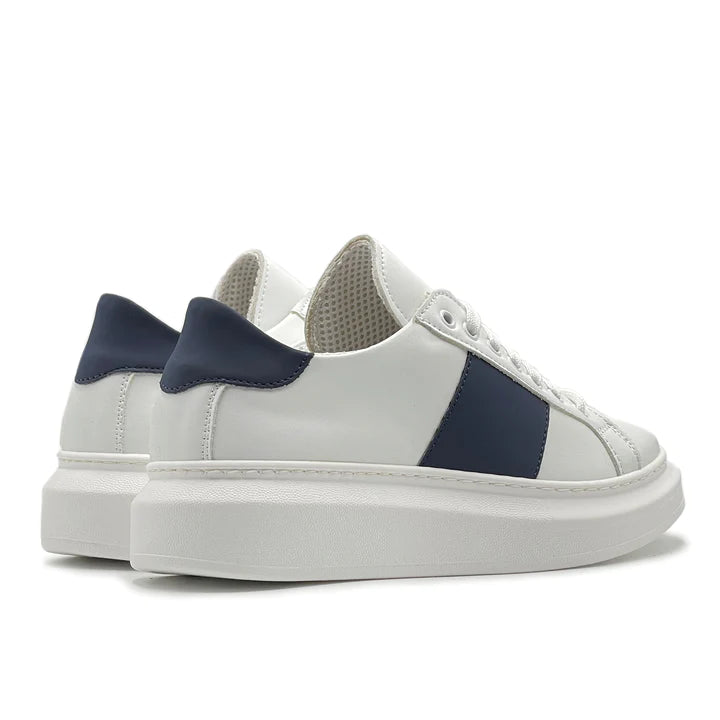 Sneakers bianche in pelle con inserto blu FLAG STORE Flag Store