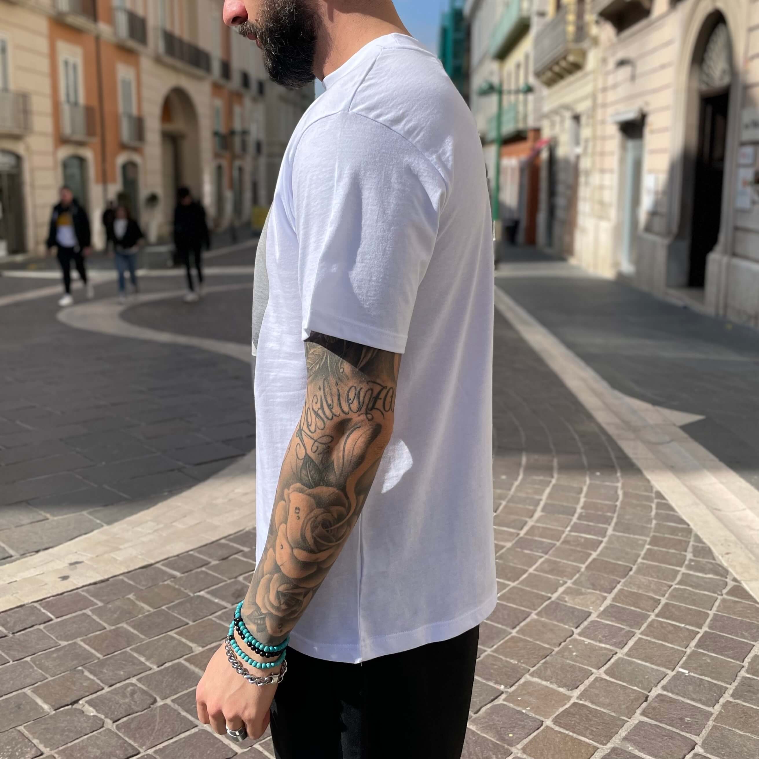 T-shirt Bianca stampa Gunna - FLAG STORE