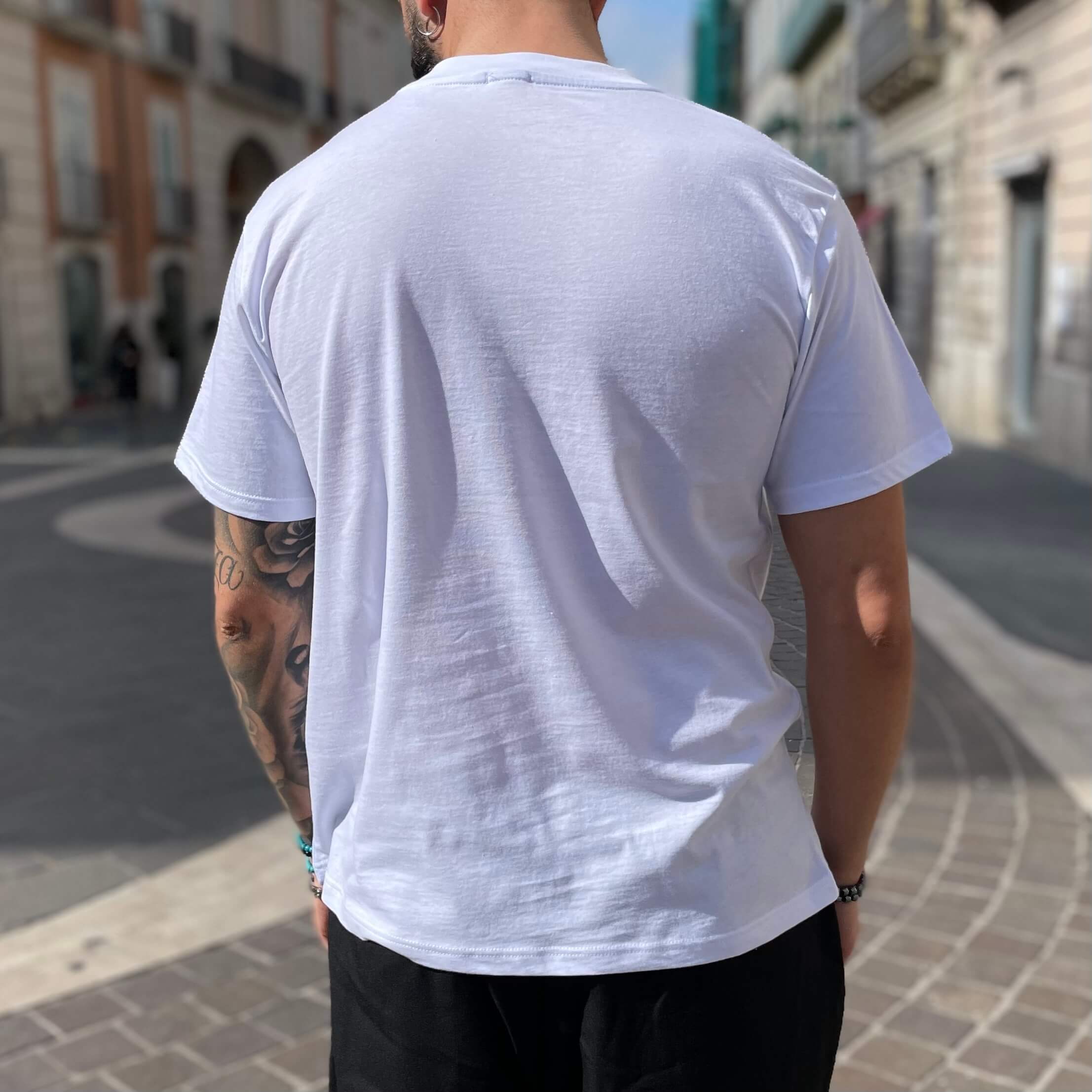 T-shirt Bianca stampa Gunna - FLAG STORE