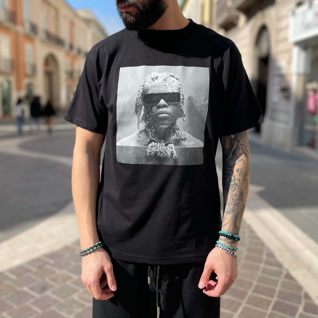 T-shirt Nera stampa Gunna - FLAG STORE