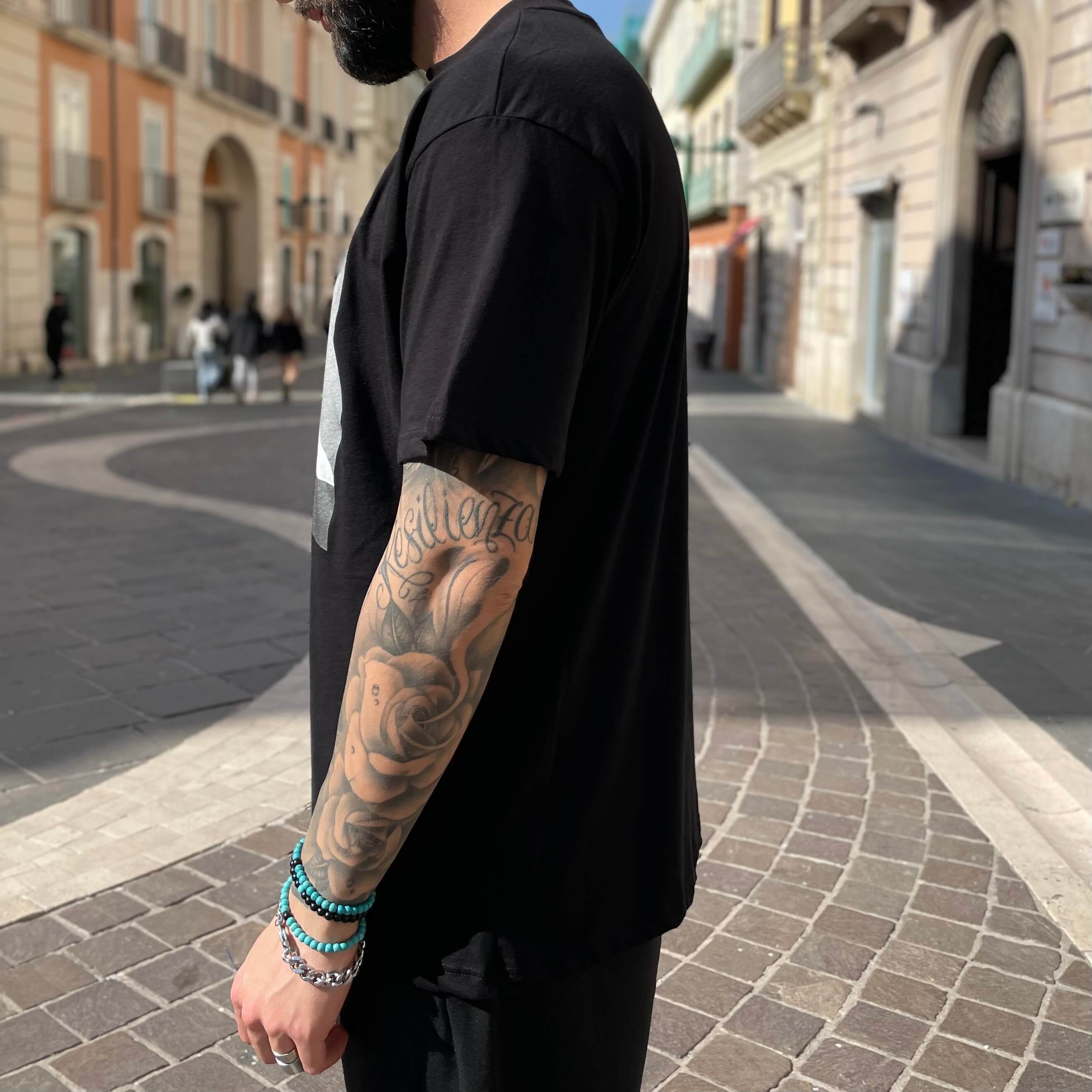 T-shirt Nera stampa Gunna - FLAG STORE