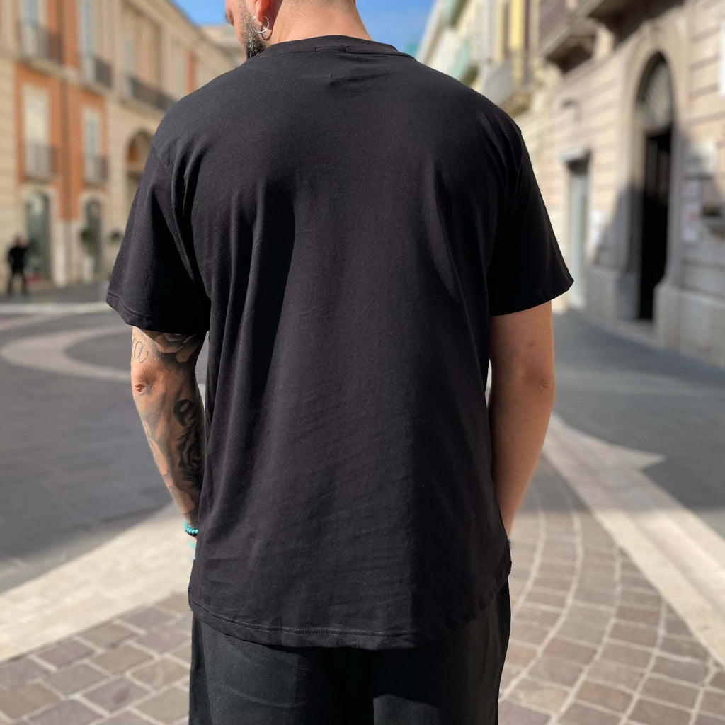 T-shirt Nera stampa Gunna - FLAG STORE