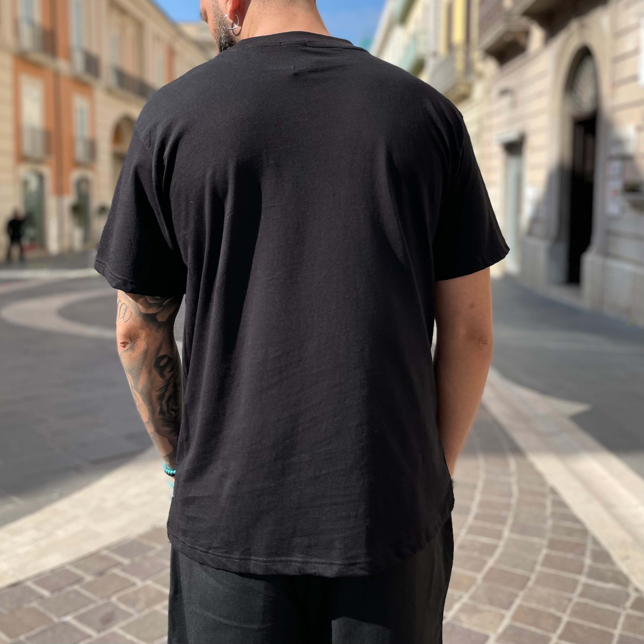 T-shirt Nera stampa Gunna - FLAG STORE