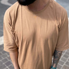 T-shirt beige manica gomito - FLAG STORE