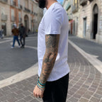 T-shirt bianca basic slim - FLAG STORE