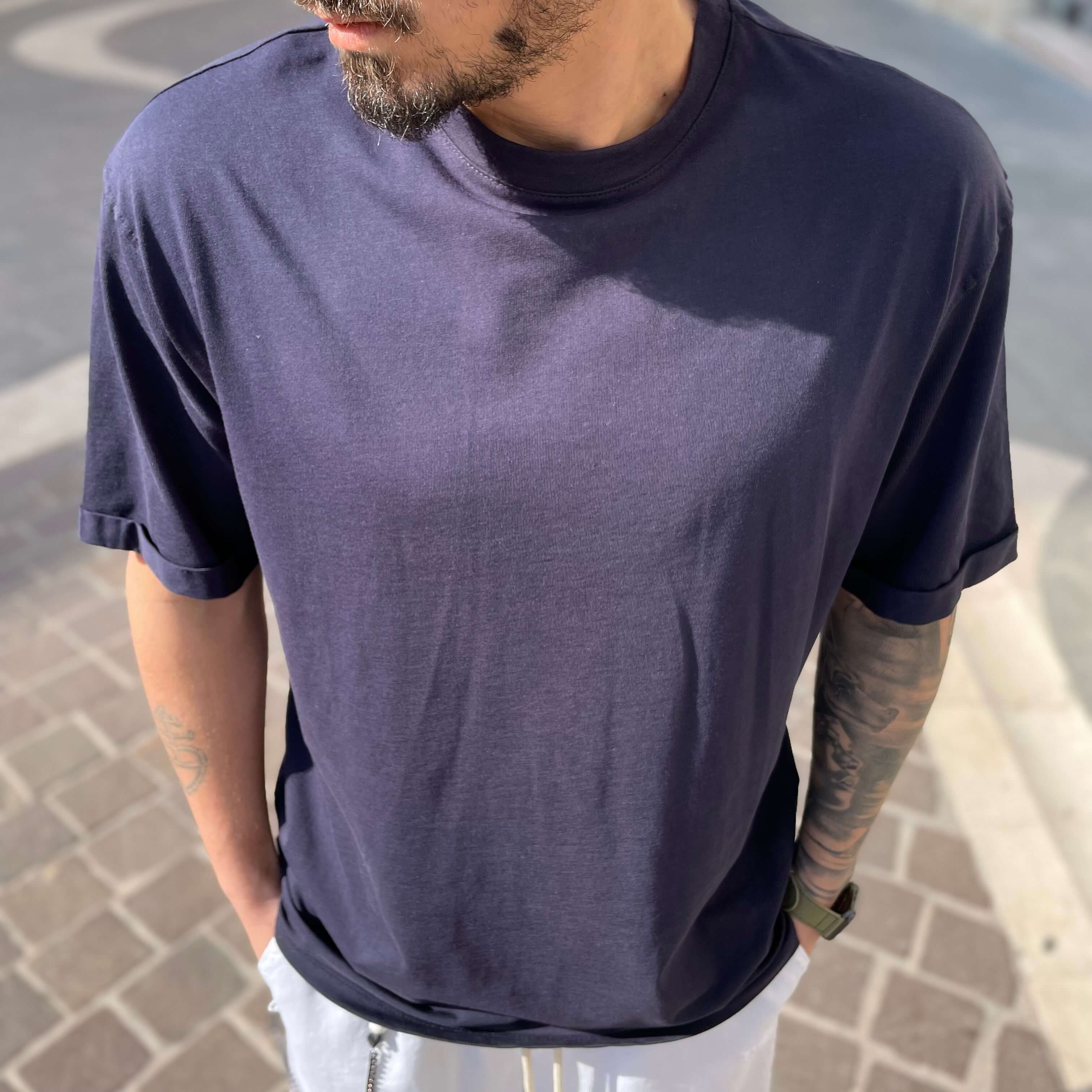 T-shirt blu basic - FLAG STORE