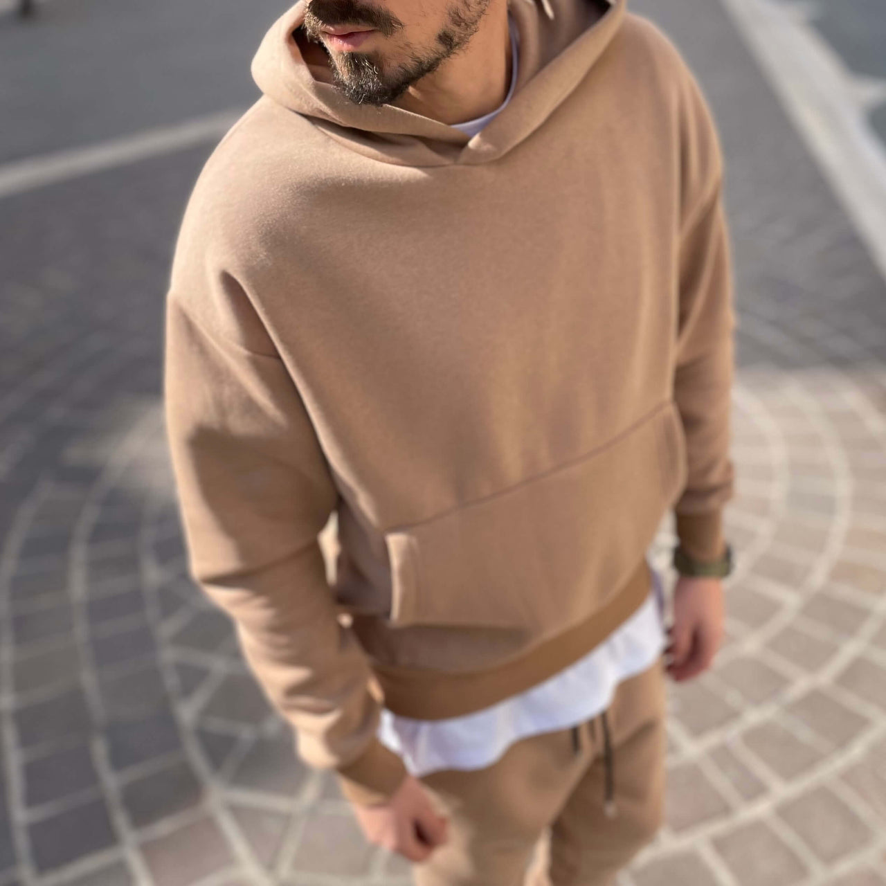 Tuta Completa Beige in Felpa - FLAG STORE